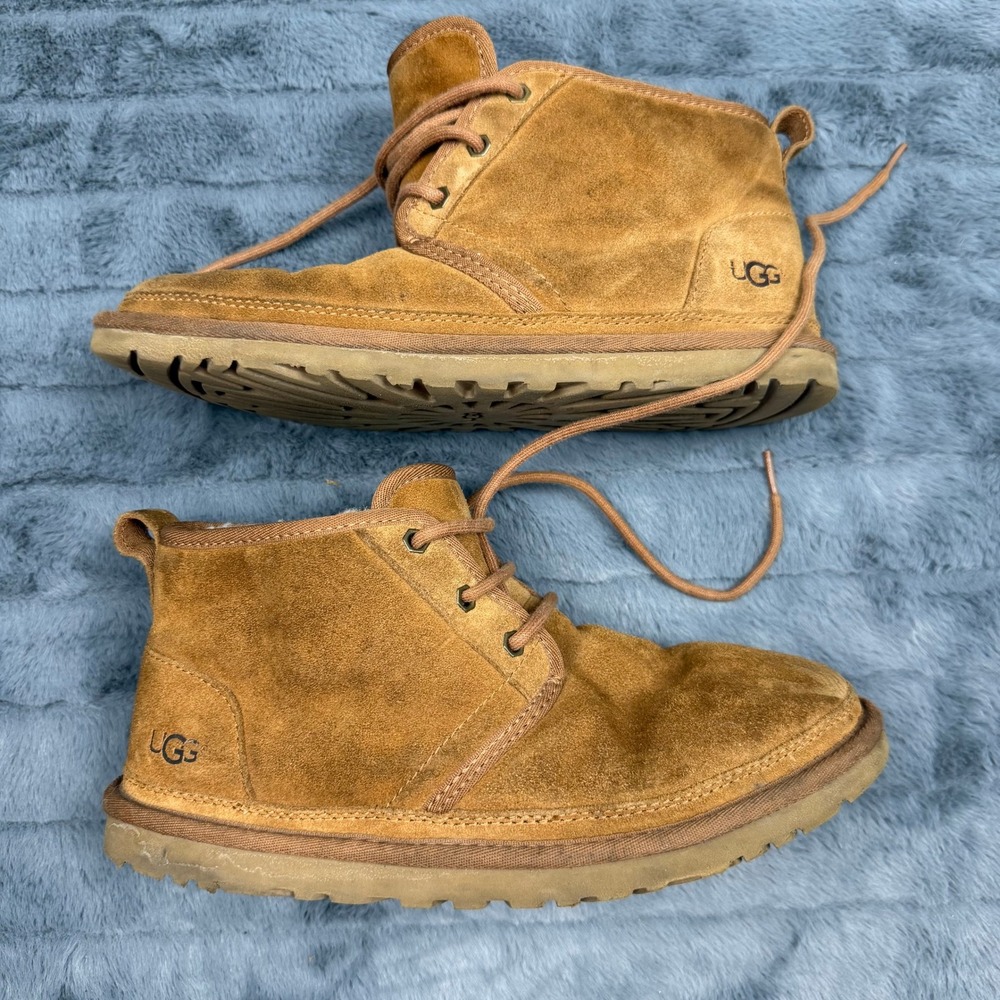 UGG Neumel Chestnut Suede Lace Up Chukka Boots Mens 8 3236